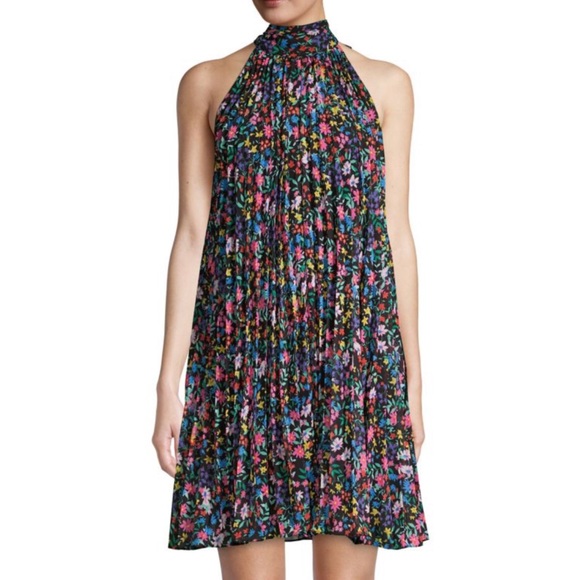 Milly Dresses & Skirts - MILLY Annika Garden Floral Tie Neck Shift Dress